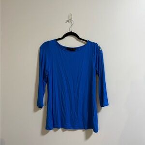 The Limited Royal Blue 3/4 Sleeve Top